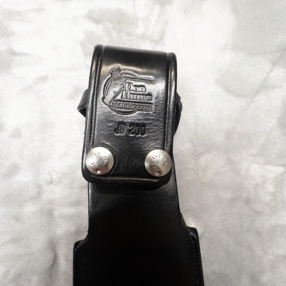 Don Hume Universal Radio Holster Black Leather Tactical Utility Belt